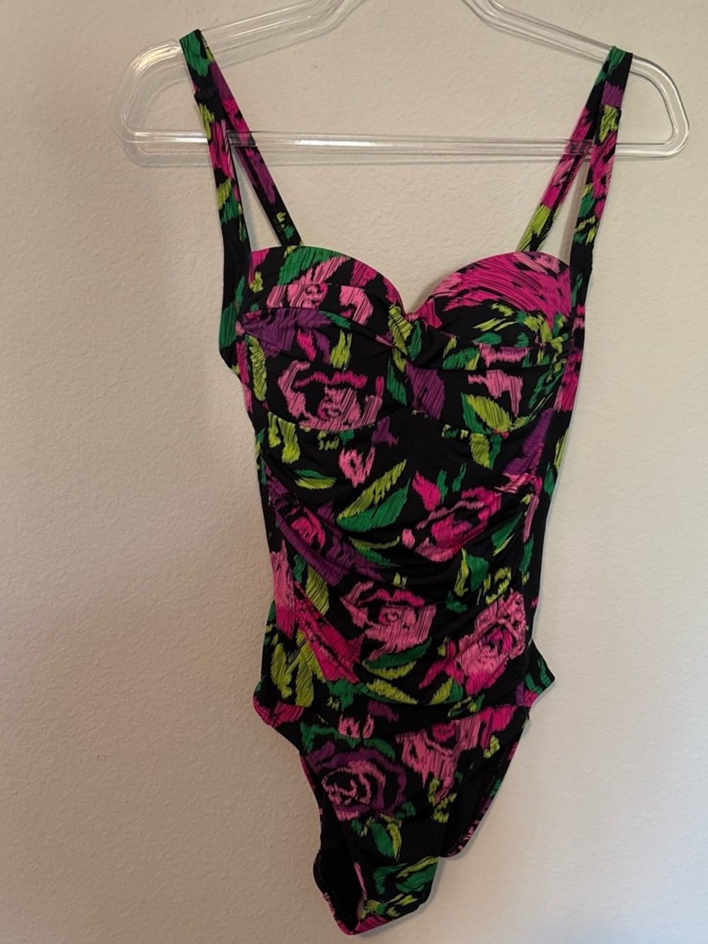 Betsey Johnson Black Swimwear with Pink Logo Tags